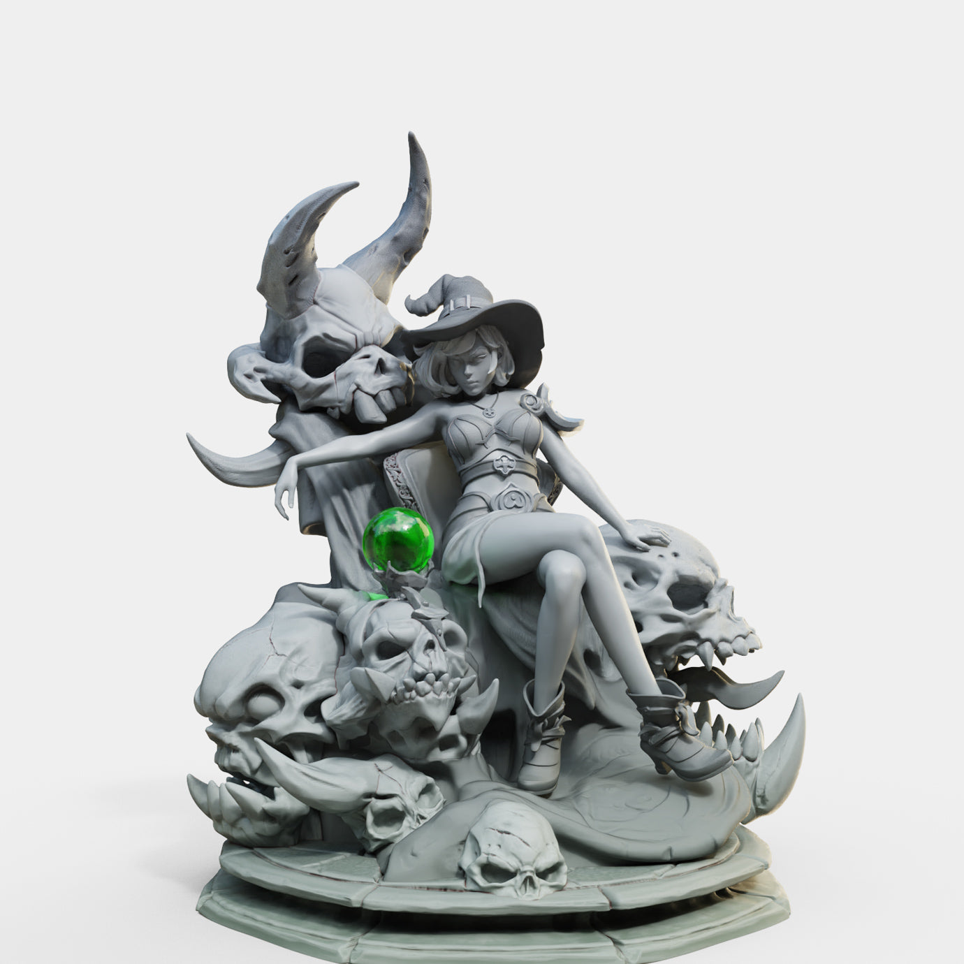 Female Miniatures - Bloodbound Witches - Valeria - 32/75/120mm Pin Up/Figure/Figurine/Diorama - Helios3DPrinting