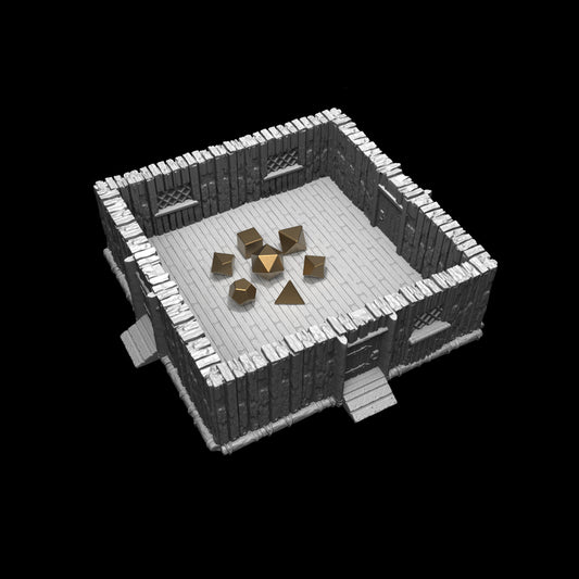 Possibly Cool Dice Tray - Village - DnD/TTRPG/Roleplaying/Wargames