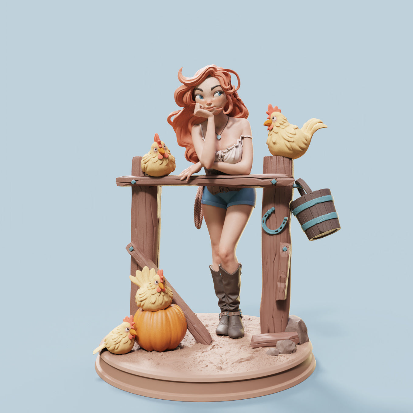 Female Miniatures - Nerissa - 4 Poses - 32/75mm Pin Up/Figure/Figurine/Diorama - Helios3DPrinting