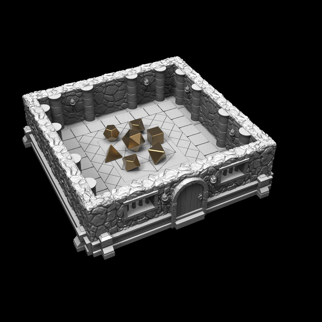 Possibly Cool Dice Tray - Dungeon - DnD/TTRPG/Roleplaying/Wargames