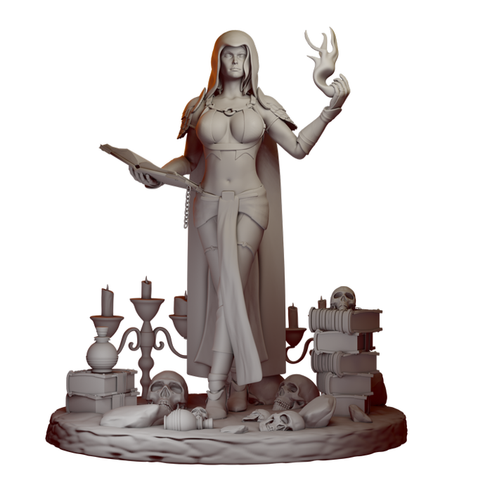 Dimi Mini - Dark Elf Sorcerer Alara Moonshadow - 32/75mm Pin Up/Figure/Model/Diorama