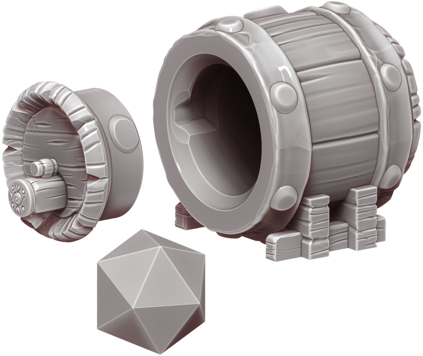 Ars Moriendi - Tiny Potions Dice Holder - Barrel - DnD/TTRPG/Roleplaying/Wargames - Helios3DPrinting