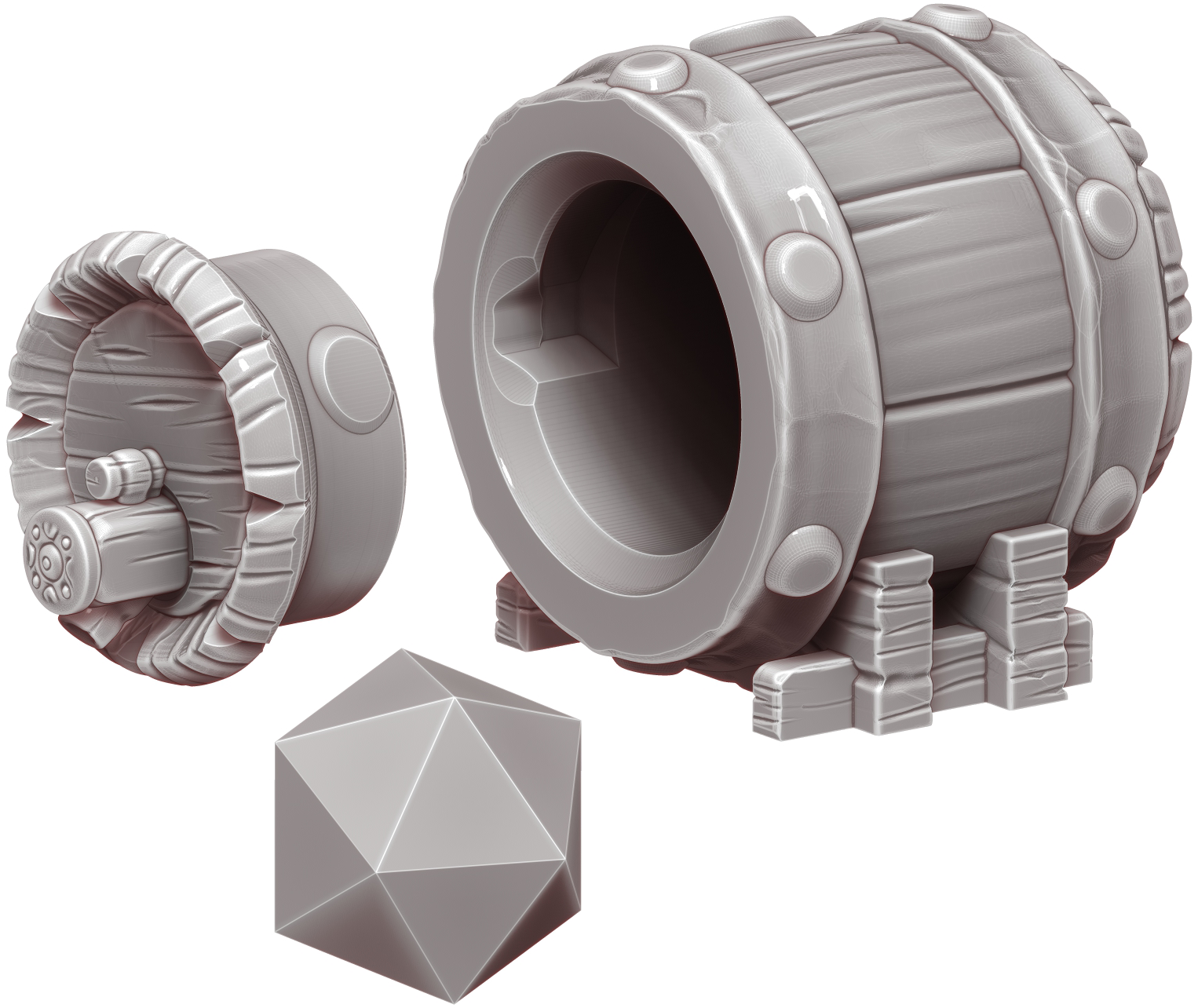 Ars Moriendi - Tiny Potions Dice Holder - Barrel - DnD/TTRPG/Roleplaying/Wargames - Helios3DPrinting