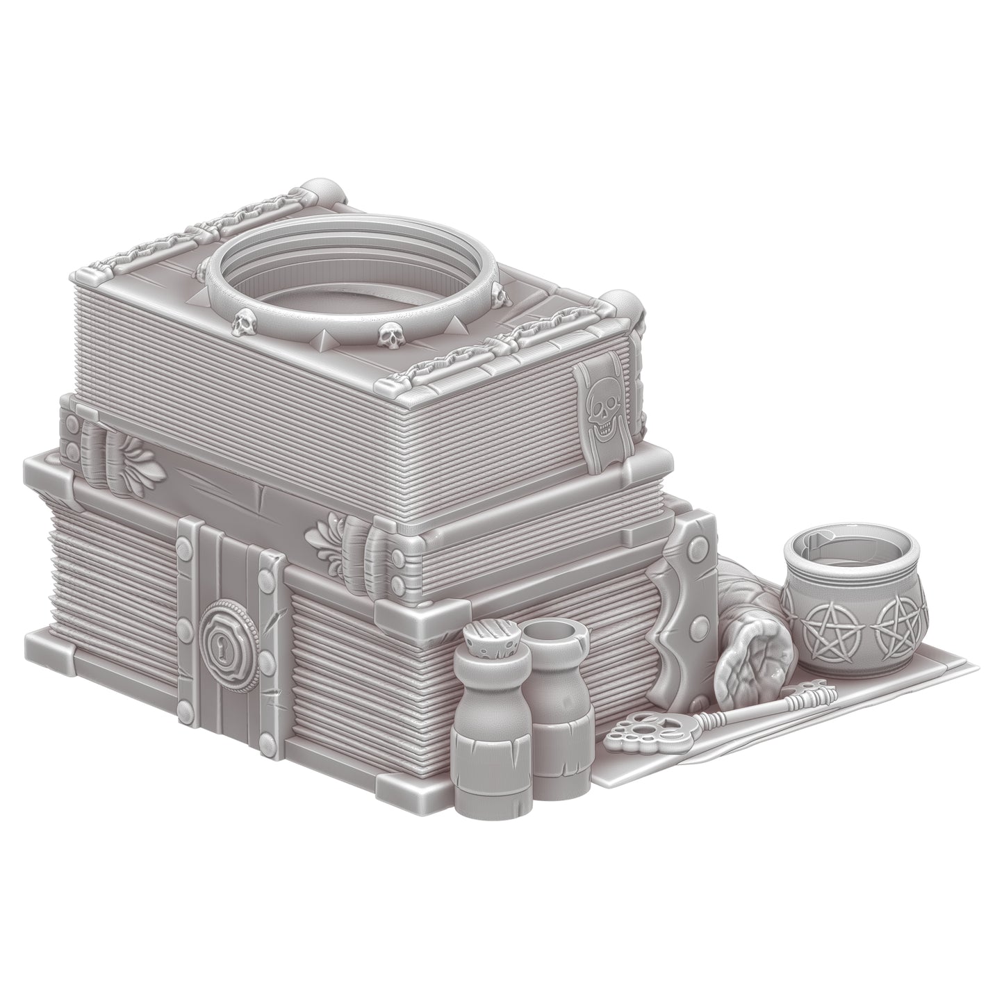 Ars Moriendi - Mythic Dice Tower - Spellbooks - DnD/TTRPG/Roleplaying/Wargames - Helios3DPrinting