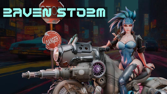 AMCM Studios - Raven Storm - 32/75mm Pin Up/Figure/Model/Diorama - Helios3DPrinting