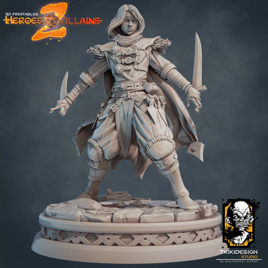 Javier Tejedor - Human Rogue/Assassin - DnD/TTRPG Figure/Miniature