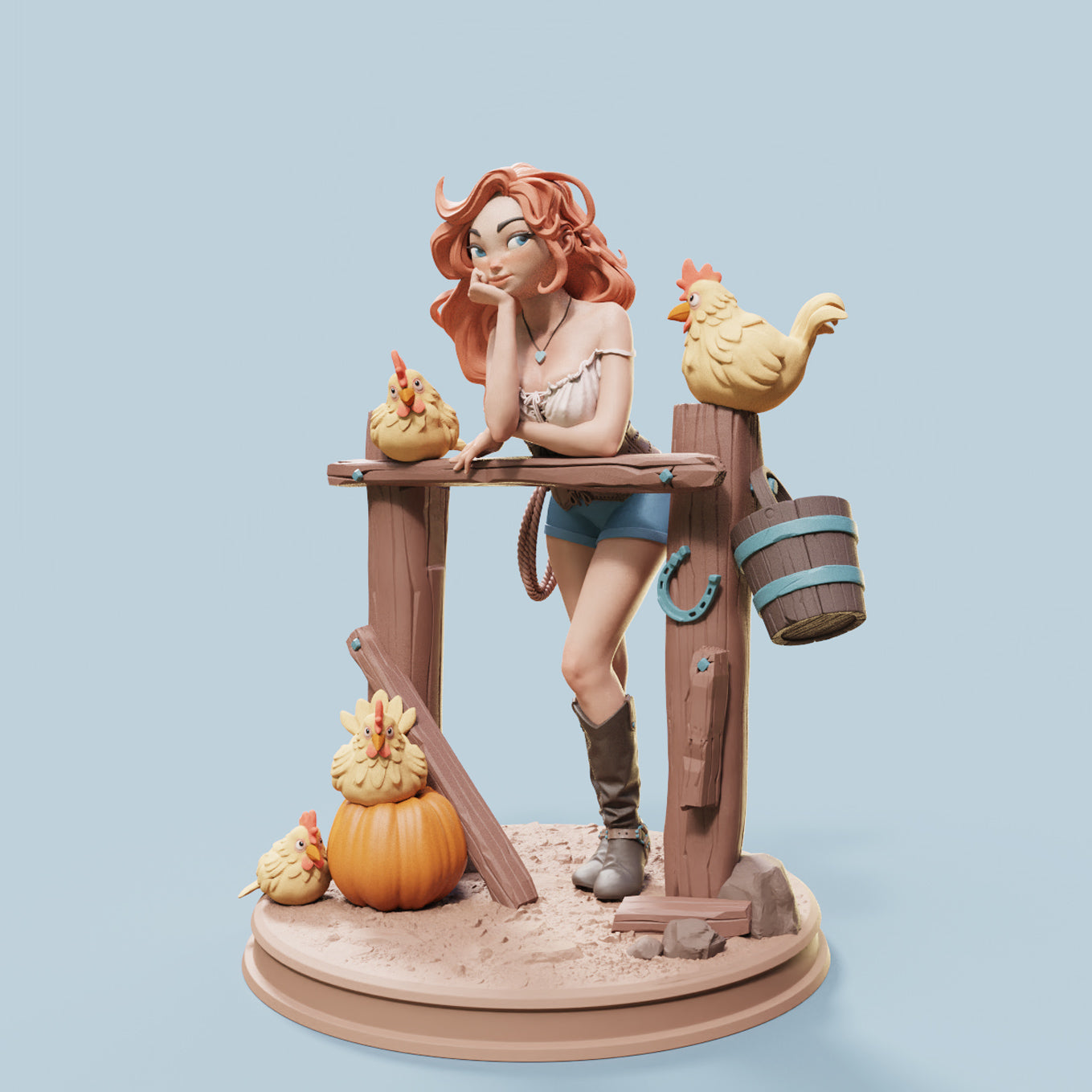 Female Miniatures - Nerissa - 4 Poses - 32/75mm Pin Up/Figure/Figurine/Diorama - Helios3DPrinting