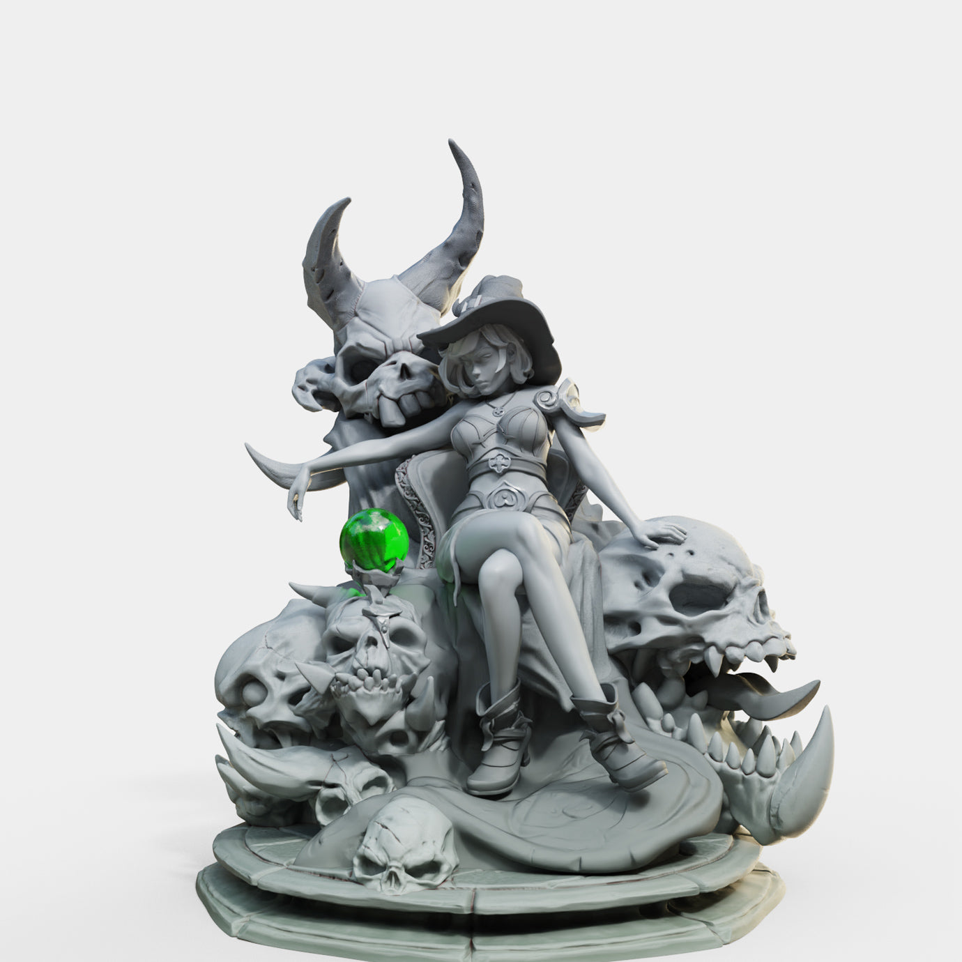 Female Miniatures - Bloodbound Witches - Valeria - 32/75/120mm Pin Up/Figure/Figurine/Diorama - Helios3DPrinting
