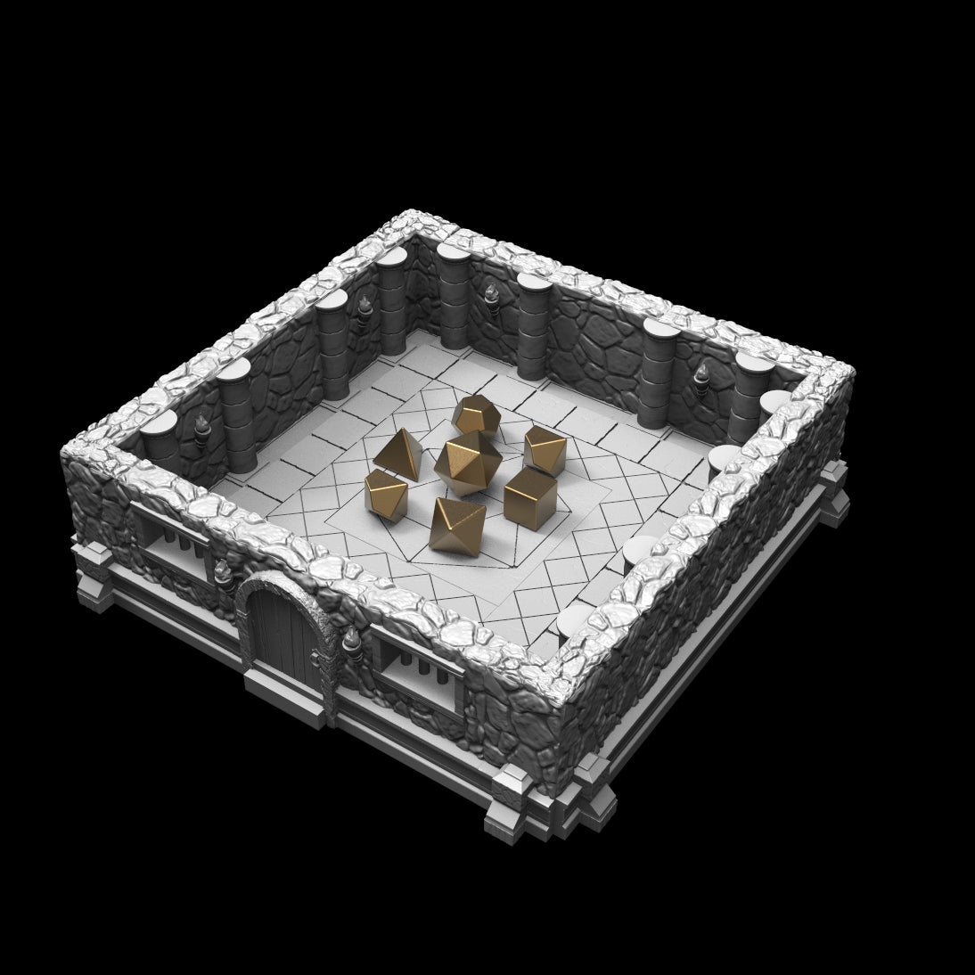 Possibly Cool Dice Tray - Dungeon - DnD/TTRPG/Roleplaying/Wargames