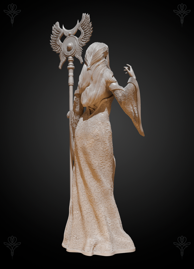Acadia Studios - Tara Elven Queen - 32/75/100mm DnD/TTRPG Figure/Miniature - Helios3DPrinting