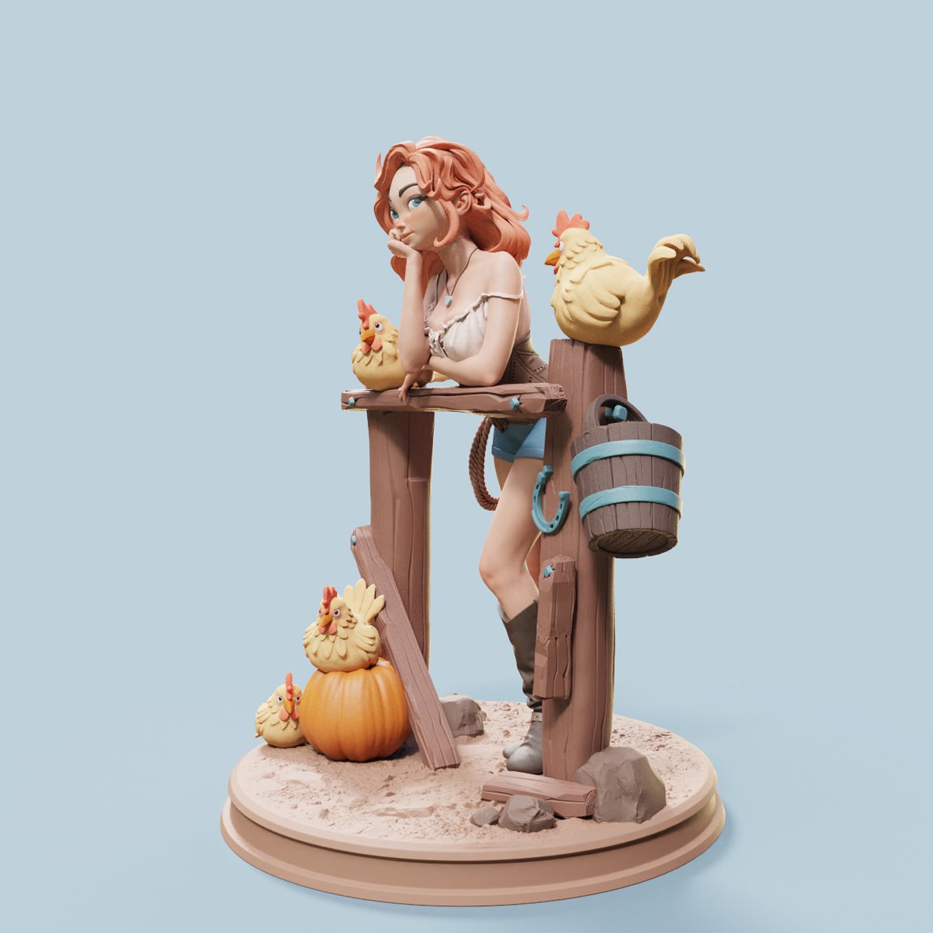 Female Miniatures - Nerissa - 4 Poses - 32/75mm Pin Up/Figure/Figurine/Diorama - Helios3DPrinting
