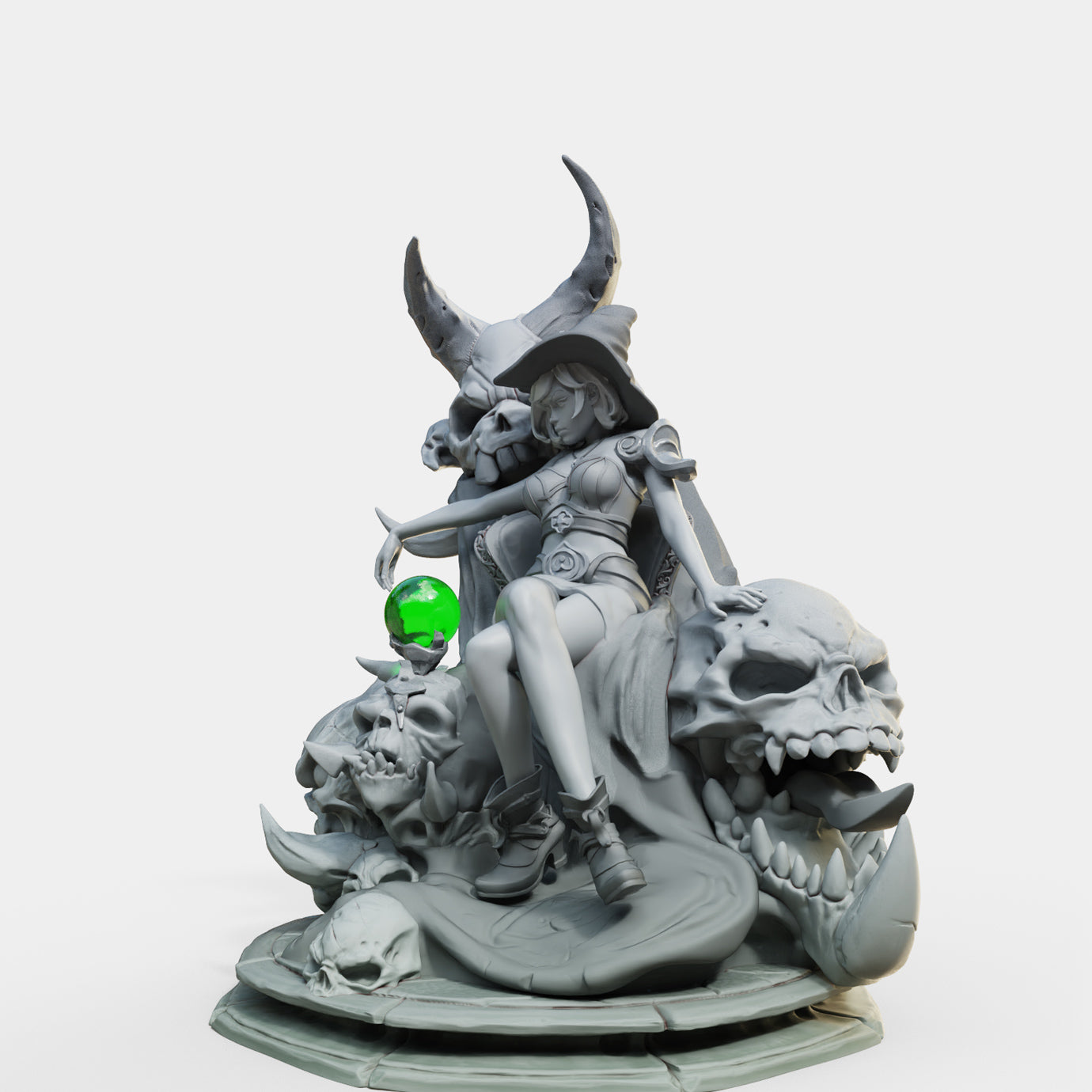 Female Miniatures - Bloodbound Witches - Valeria - 32/75/120mm Pin Up/Figure/Figurine/Diorama - Helios3DPrinting