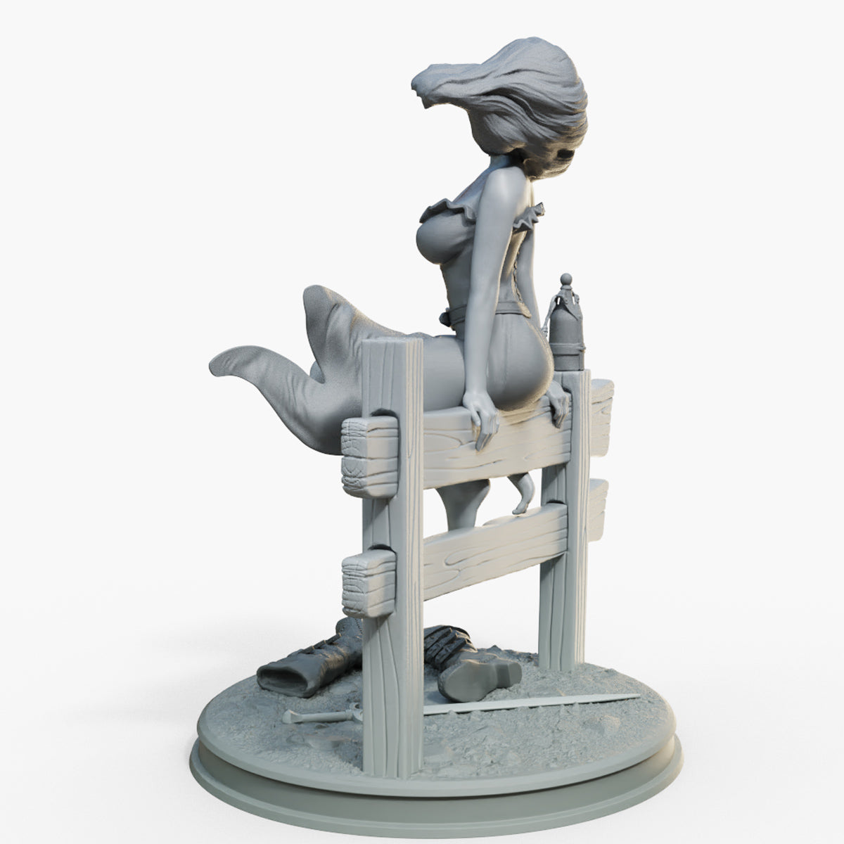 Female Miniatures - Serenya - 2 Poses - 32/75/120mm Pin Up/Figure/Figurine/Diorama - Helios3DPrinting