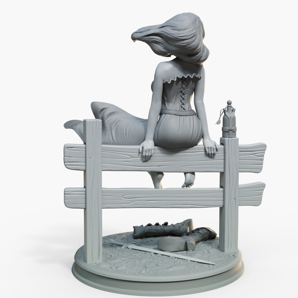 Female Miniatures - Serenya - 2 Poses - 32/75/120mm Pin Up/Figure/Figurine/Diorama - Helios3DPrinting