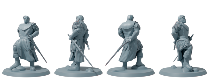 STLGobbo - Black River Rogues - Armoured Rogue - DnD/Pathfinder/TTRPG Figure