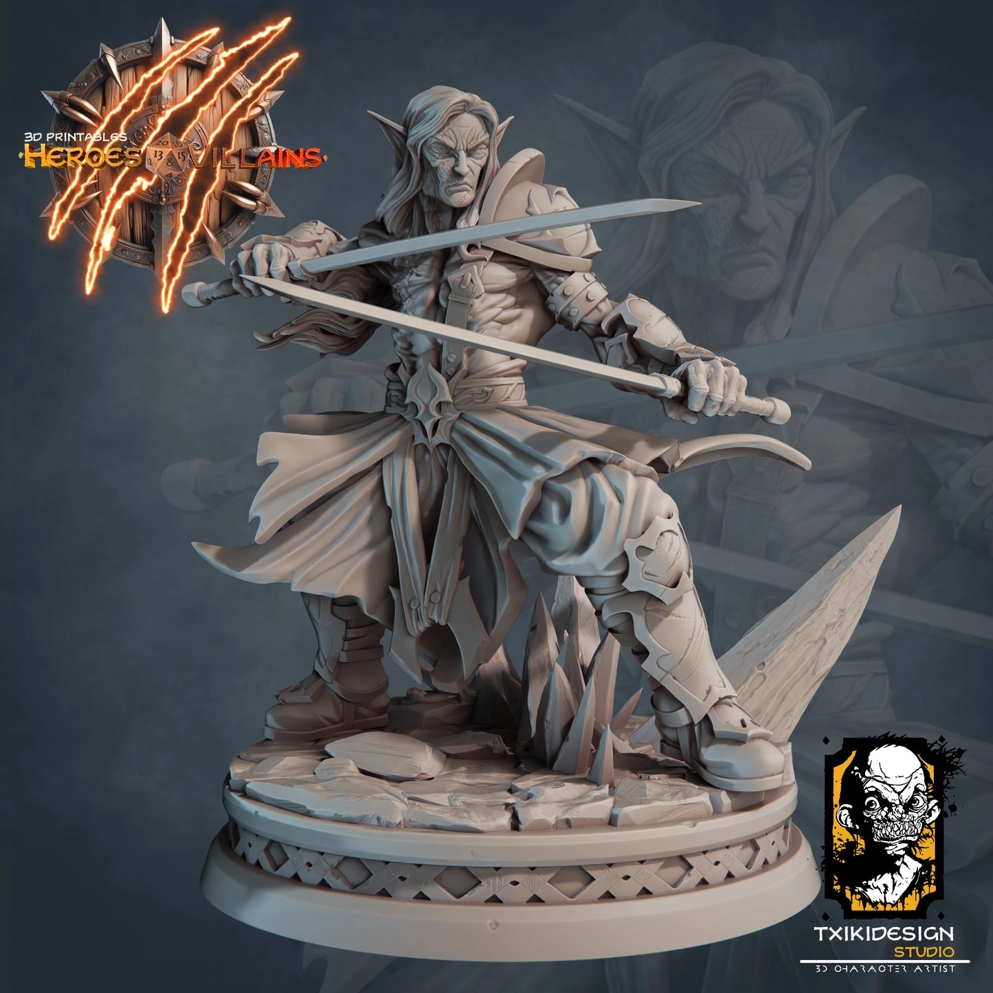 Javier Tejedor - Elf Warrior - DnD/TTRPG Figure/Miniature