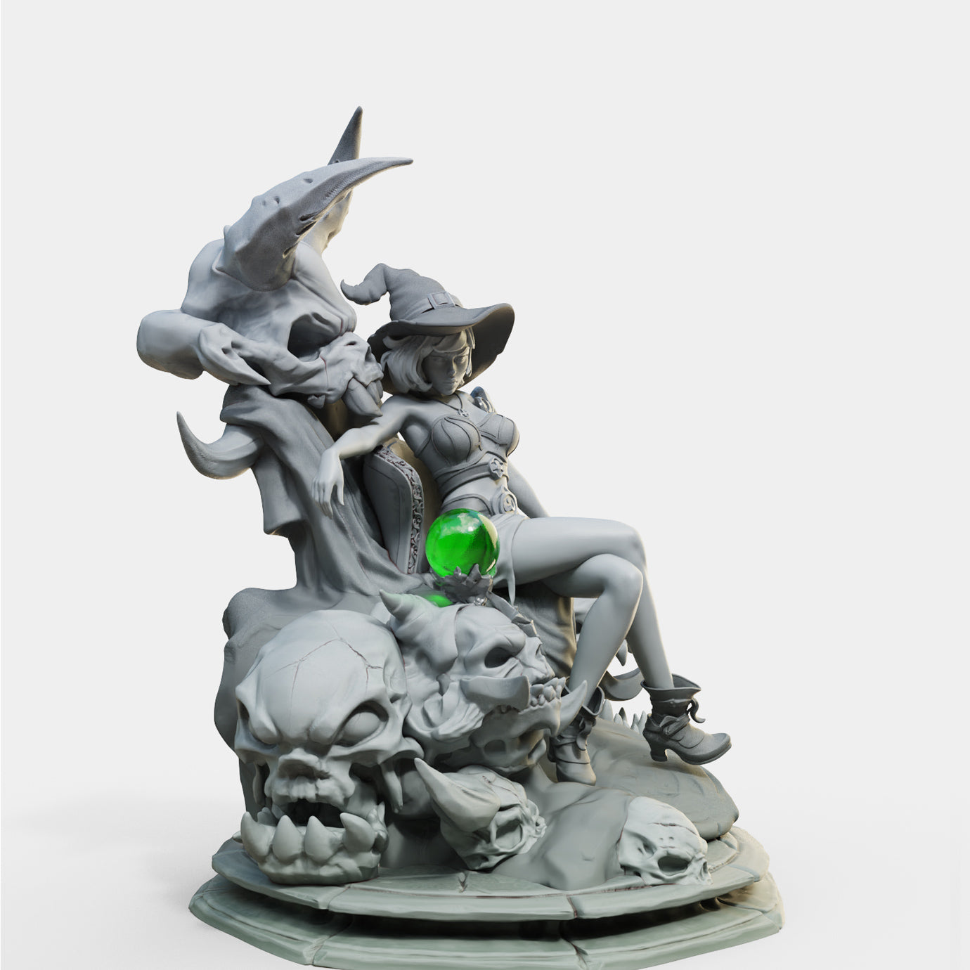 Female Miniatures - Bloodbound Witches - Valeria - 32/75/120mm Pin Up/Figure/Figurine/Diorama - Helios3DPrinting