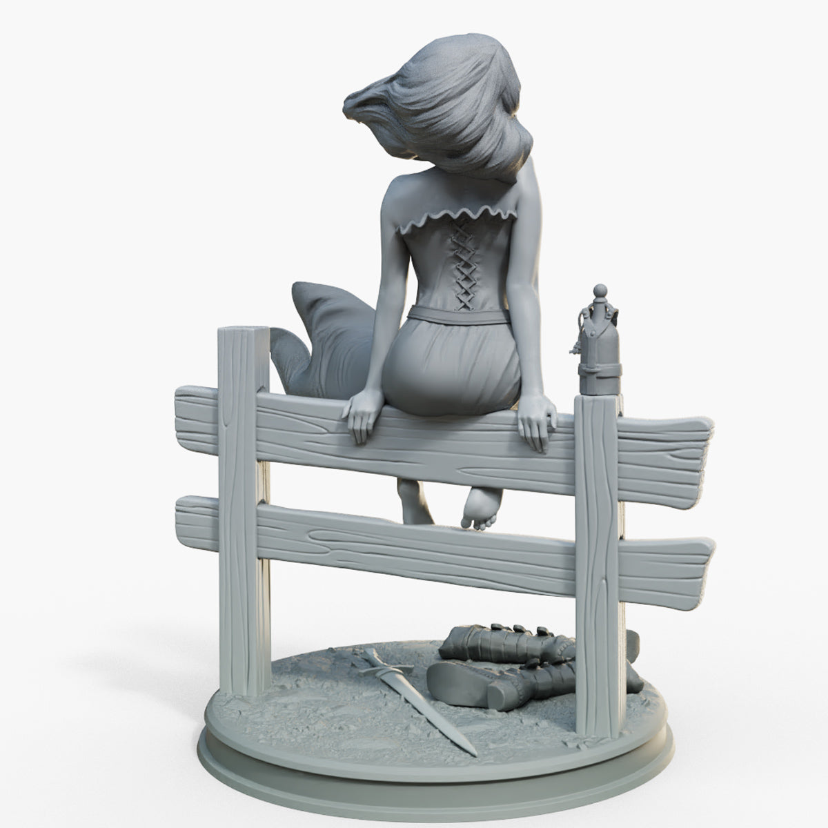 Female Miniatures - Serenya - 2 Poses - 32/75/120mm Pin Up/Figure/Figurine/Diorama - Helios3DPrinting