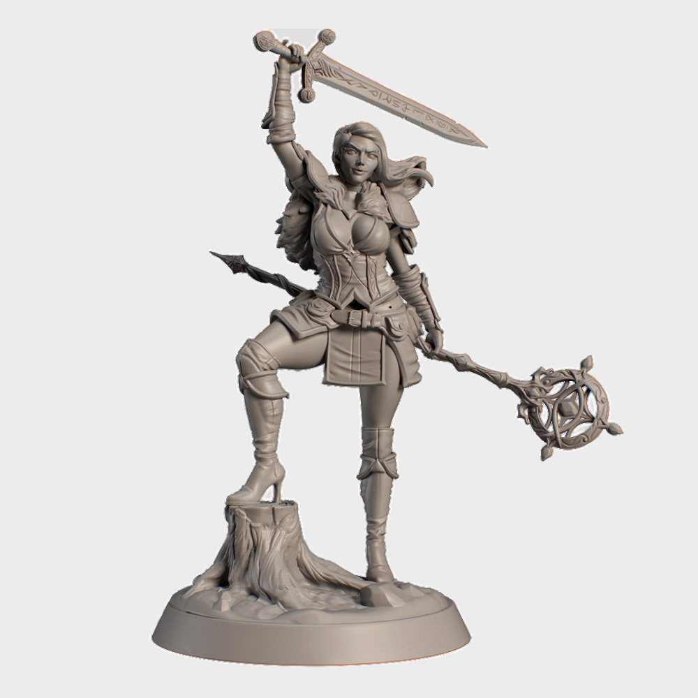HoldMyMiniatures - Astrid, Battle Sorceress #1 - 75mm Pin Up/Figure/Model/Diorama