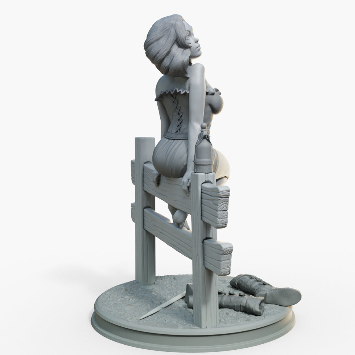 Female Miniatures - Serenya - 2 Poses - 32/75/120mm Pin Up/Figure/Figurine/Diorama - Helios3DPrinting