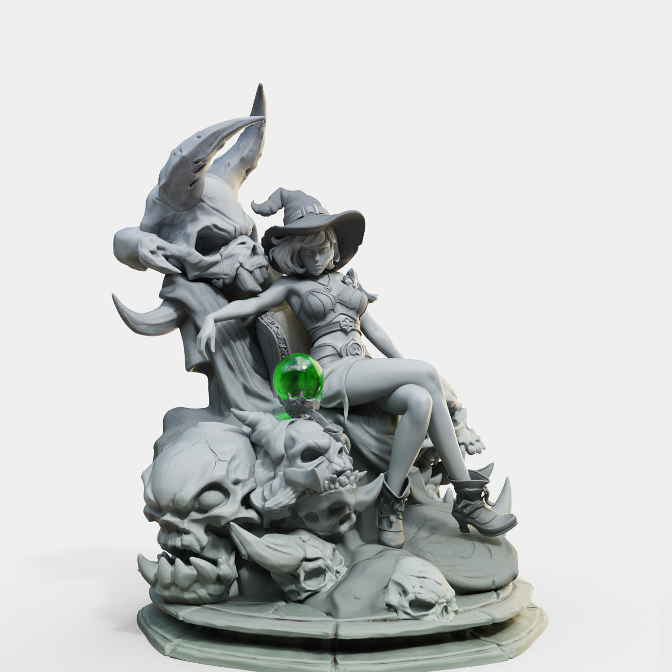 Female Miniatures - Bloodbound Witches - Valeria - 32/75/120mm Pin Up/Figure/Figurine/Diorama - Helios3DPrinting