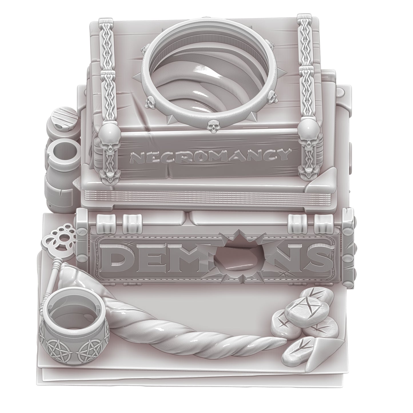 Ars Moriendi - Mythic Dice Tower - Spellbooks - DnD/TTRPG/Roleplaying/Wargames - Helios3DPrinting