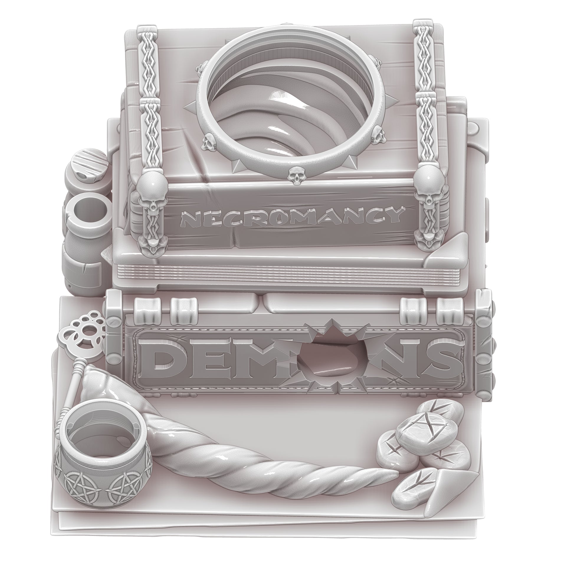 Ars Moriendi - Mythic Dice Tower - Spellbooks - DnD/TTRPG/Roleplaying/Wargames - Helios3DPrinting