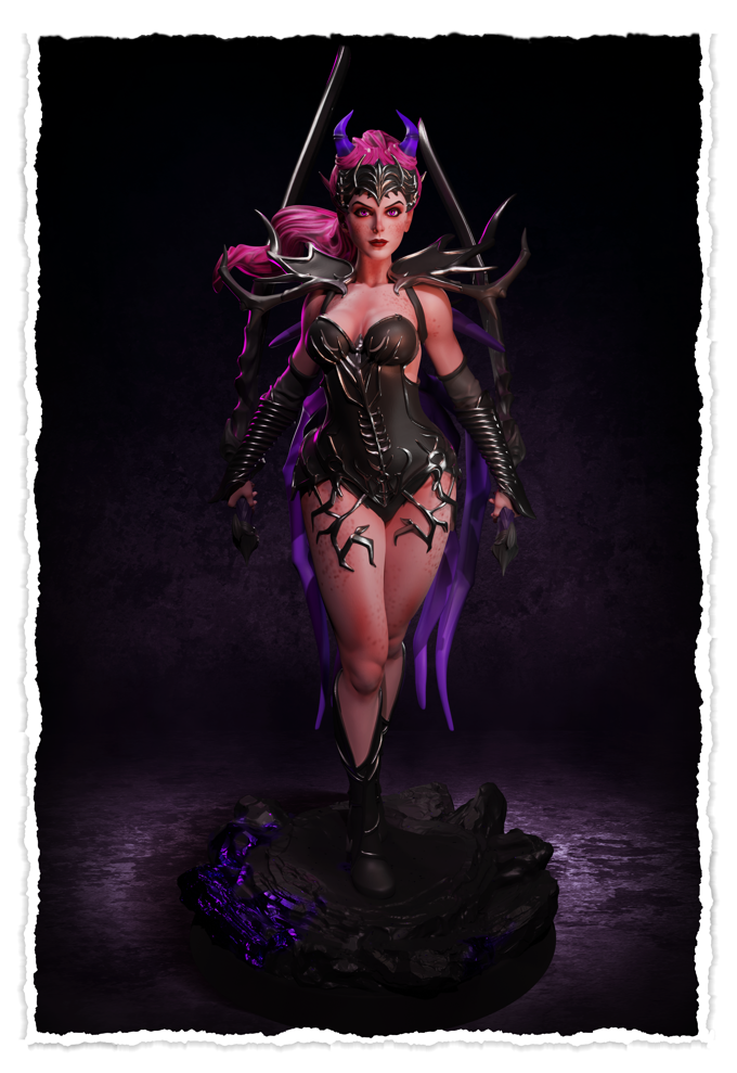 Jugglers Miniatures - Queen of Spiders #3 - 75mm Pin Up/Figure/Model/Diorama