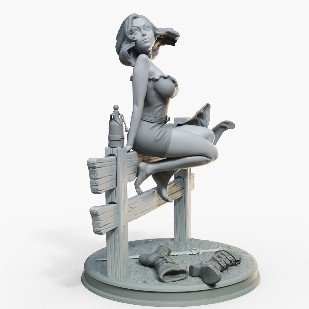 Female Miniatures - Serenya - 2 Poses - 32/75/120mm Pin Up/Figure/Figurine/Diorama - Helios3DPrinting