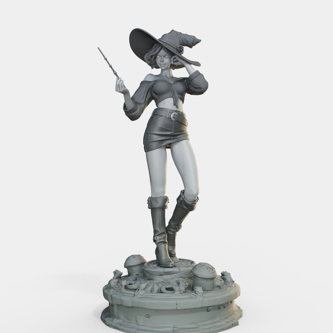 Female Miniatures - Bloodbound Witches - Marica - 32/75/120mm Pin Up/Figure/Figurine/Diorama - Helios3DPrinting
