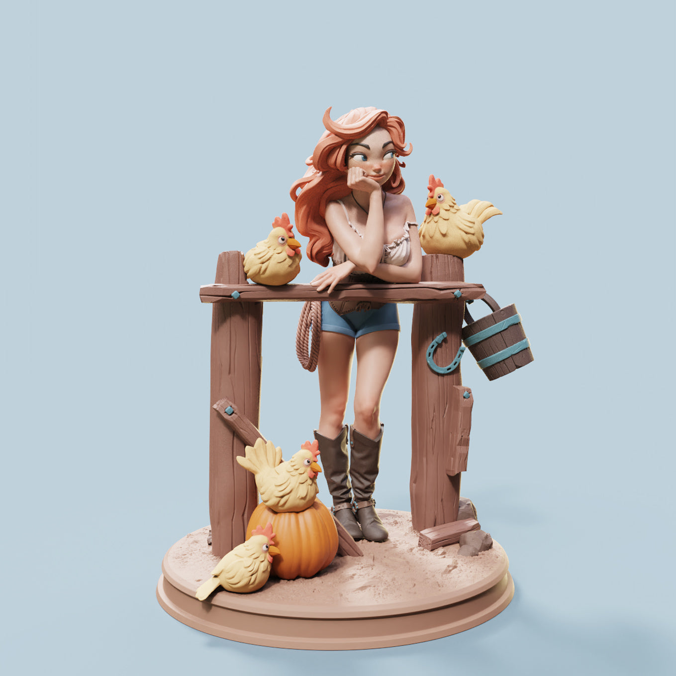 Female Miniatures - Nerissa - 4 Poses - 32/75mm Pin Up/Figure/Figurine/Diorama - Helios3DPrinting