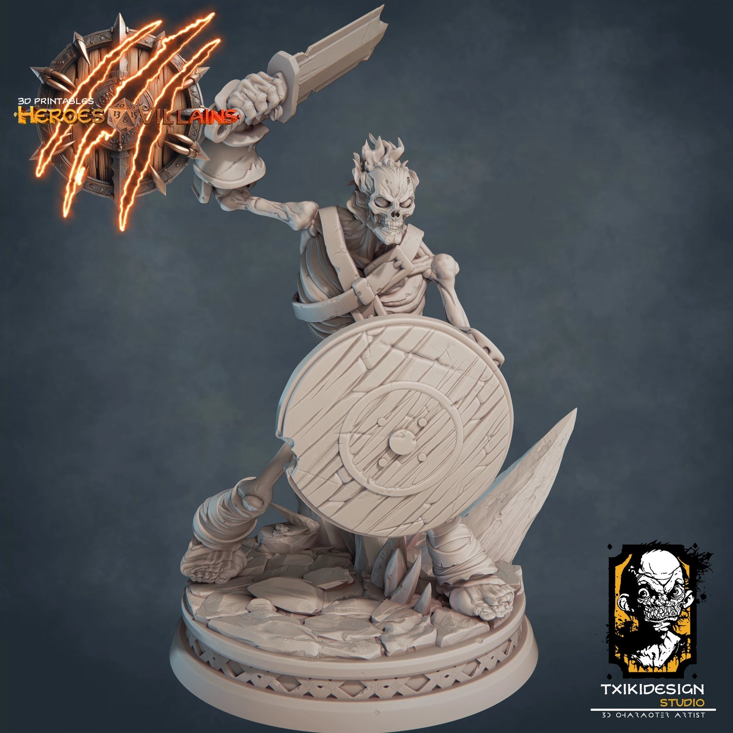 Javier Tejedor - Skeleton Knight - DnD/TTRPG Figure/Miniature