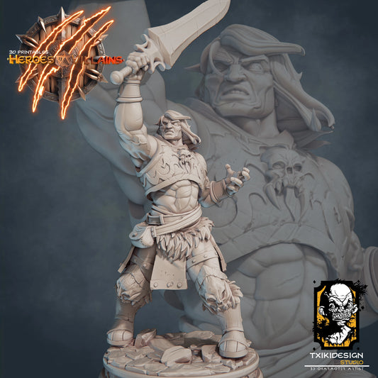 Javier Tejedor - Human Barbarian - DnD/TTRPG Figure/Miniature