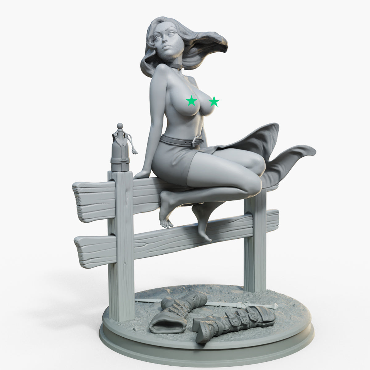 Female Miniatures - Serenya - 2 Poses - 32/75/120mm Pin Up/Figure/Figurine/Diorama - Helios3DPrinting