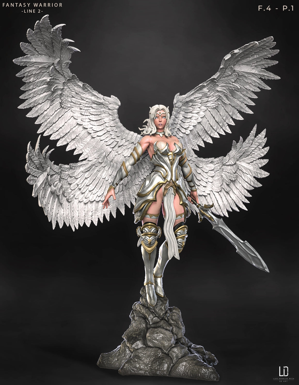 Luis Donaldo Meza - Fantasy Warrior #2.4 - 80mm Pin Up/Figure/Model/Diorama