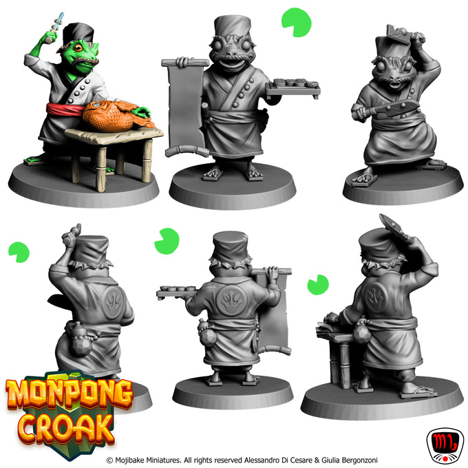 Mojibake - Monpong Croak - Tortle Chef - DnD/TTRPG Figure/Miniature - Helios3DPrinting