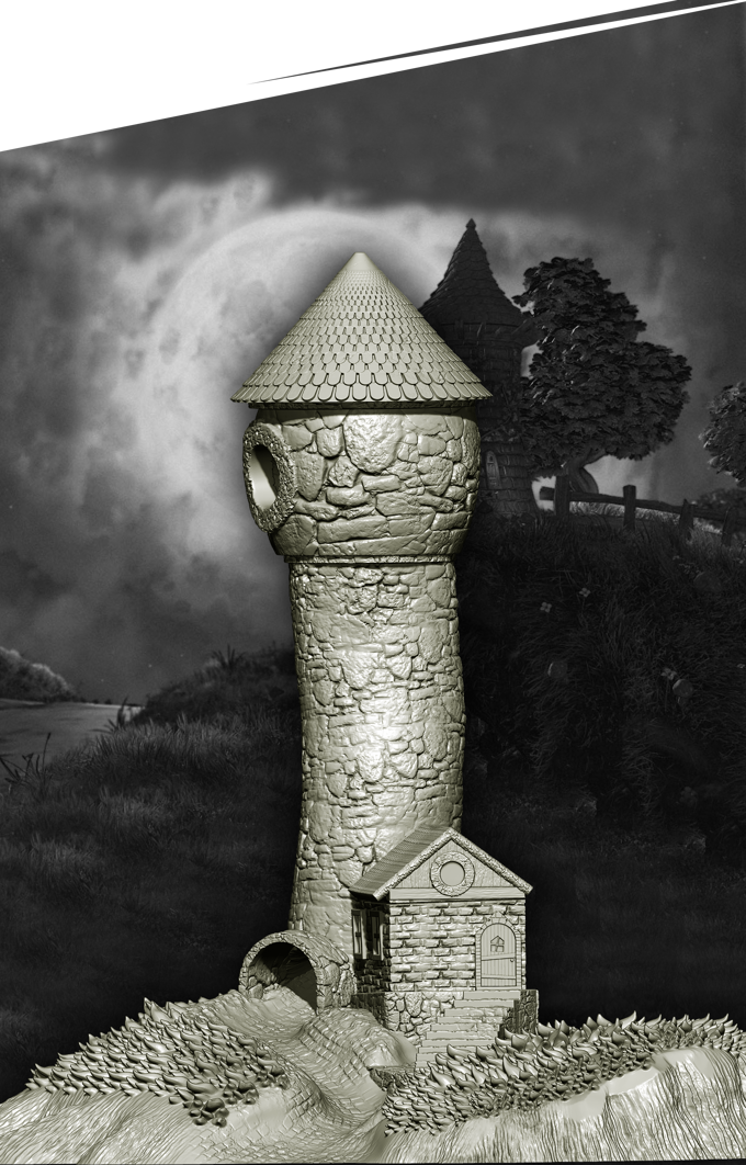 Slope3D - Goblin Hut Dice Tower - DnD/TTRPG/Roleplaying/Wargames