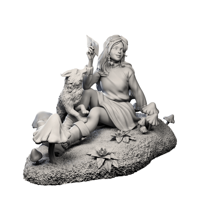 Authorseries Studio - Talking with the Fox - 75mm Pin Up/Figure/Model/Diorama