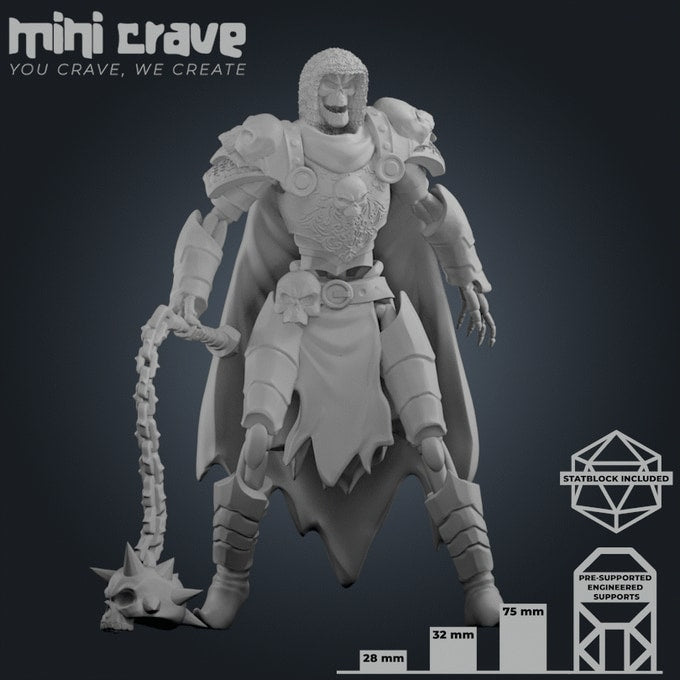 Mini Crave - Xiona Undeads - Death Knight - DnD/TTRPG Figure/Miniature