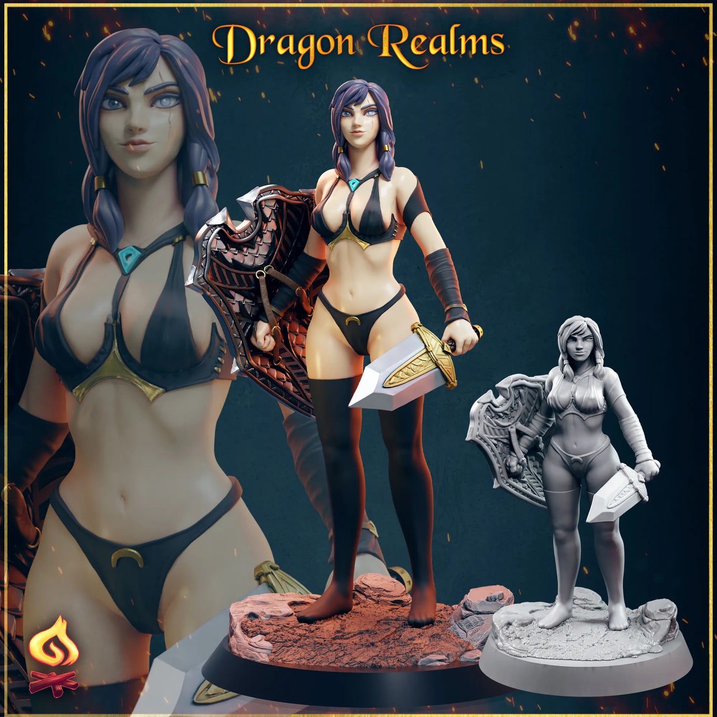 Safehold - Dragon Realms - Elysia the Knight - 120mm Pin Up/Figure/Model/Diorama