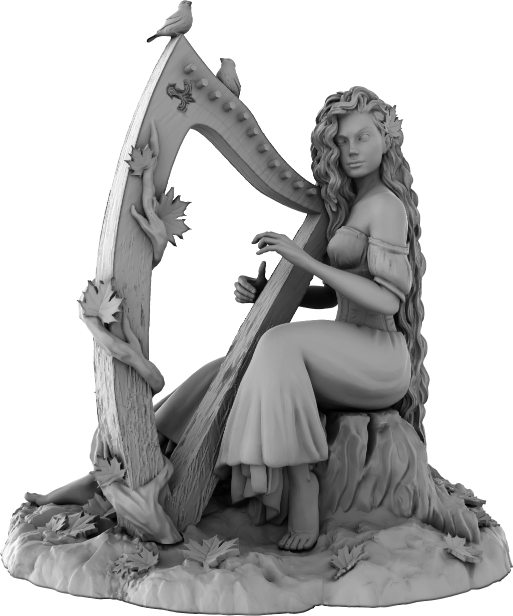 Amra 3D Art - Seasons - Autumn - 75mm Pin Up/Figure/Model/Diorama - Helios3DPrinting