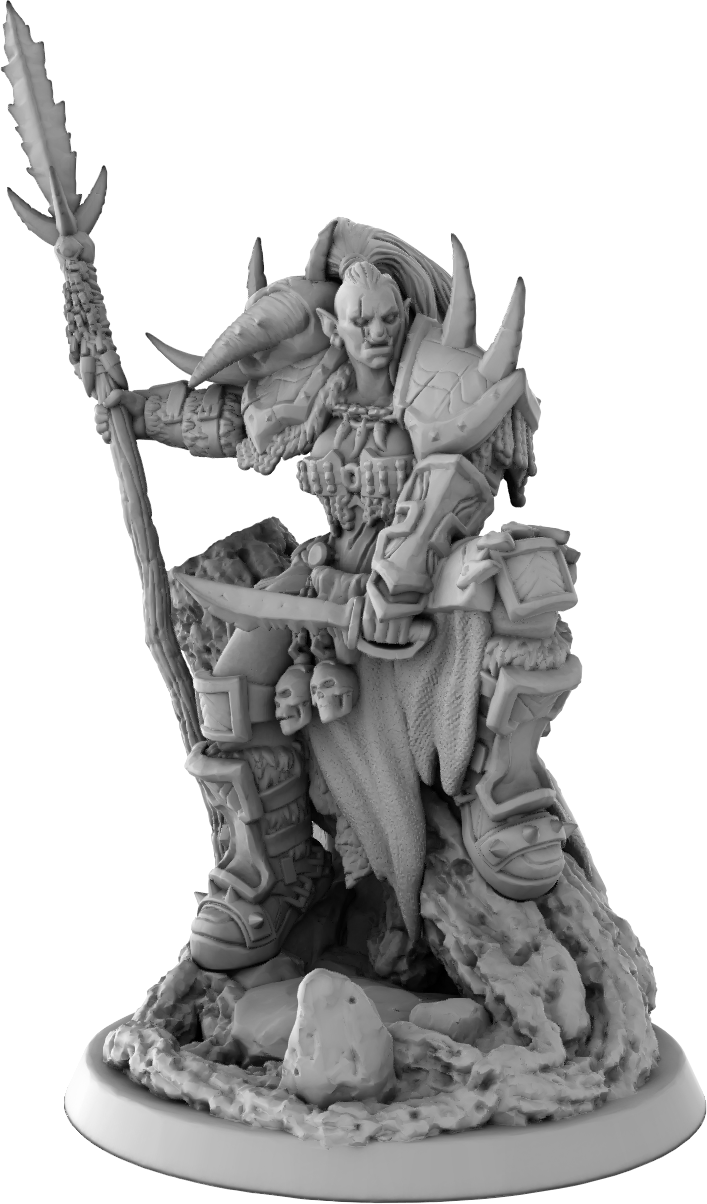Brayan Nafarrate - Orc w/Spear - DnD/TTRPG Figure/Miniature