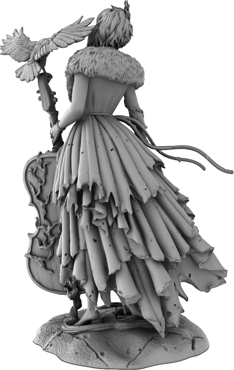 Amra 3D Art - Seasons - Winter - 75mm Pin Up/Figure/Model/Diorama - Helios3DPrinting