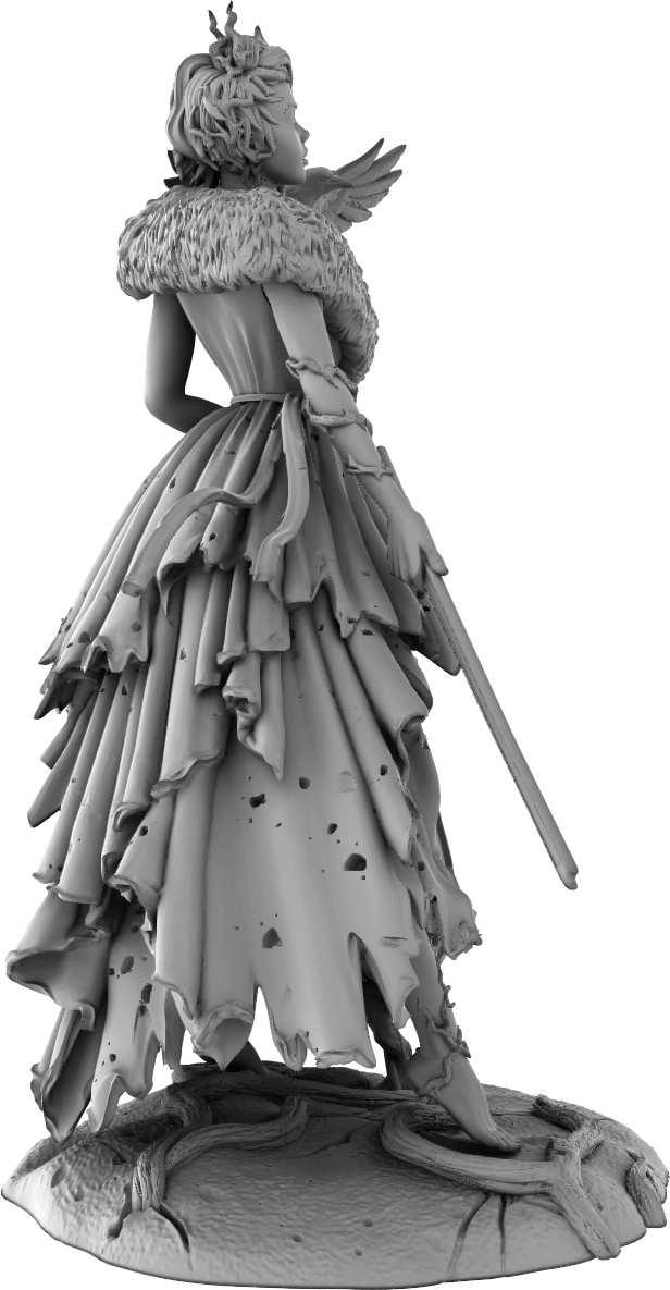 Amra 3D Art - Seasons - Winter - 75mm Pin Up/Figure/Model/Diorama - Helios3DPrinting