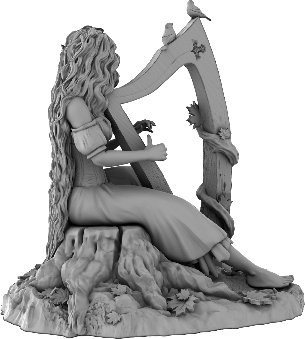 Amra 3D Art - Seasons - Autumn - 75mm Pin Up/Figure/Model/Diorama - Helios3DPrinting
