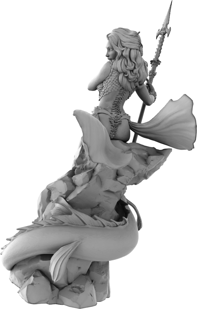 Amra 3D Art - Elements - Water - 75mm Pin Up/Figure/Model/Diorama - Helios3DPrinting