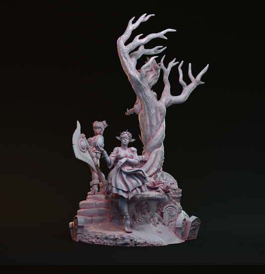 42studio - Nights of Torvelsbor Diorama - 32/75mm Pin Up/Figure/Model/Diorama - Helios3DPrinting