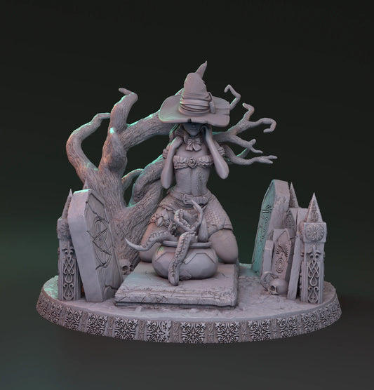 42studio - Marina von Litta, Witch - 32/75mm Pin Up/Figure/Model/Diorama - Helios3DPrinting