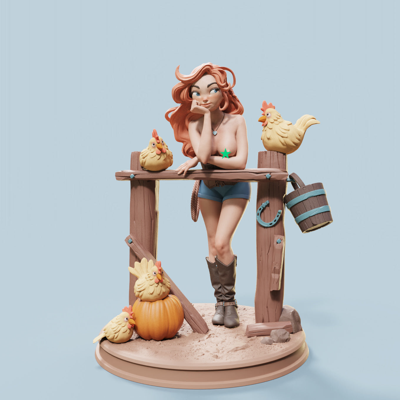 Female Miniatures - Nerissa - 4 Poses - 32/75mm Pin Up/Figure/Figurine/Diorama - Helios3DPrinting