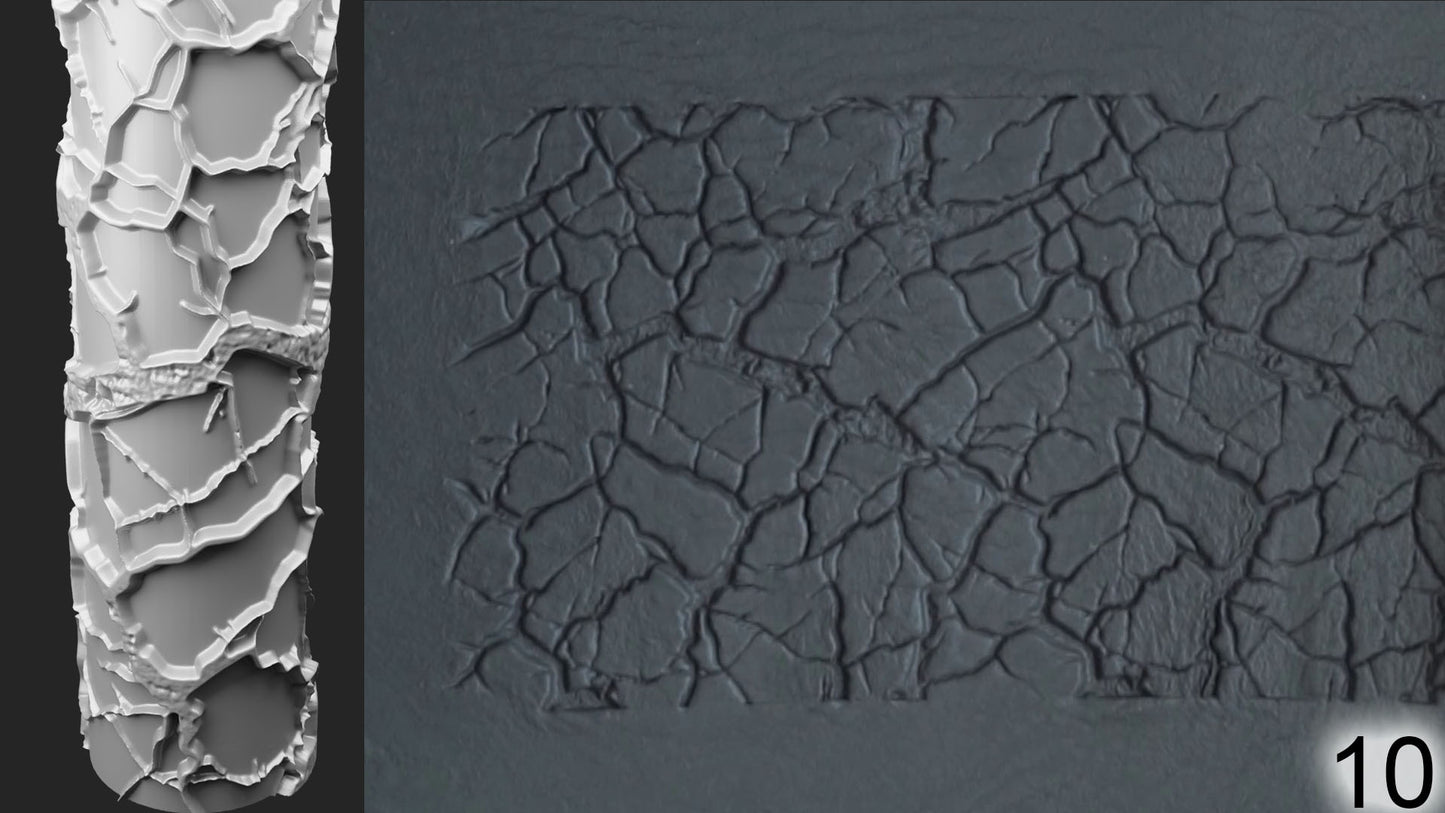 Jorrit - Texture Rollers #17 - Clay Roller for Scenery/TTRPG/Pottery Embossing